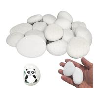 OUTALIZ Guijarros, Piedras de Río Pulidas, Guijarros para Manualidades, Piedras de Río Decorativa, para Decoración del Hogar, Jardín, Plantas, Proyectos Artísticos 4-8 cm, 1 kg(Blanco)
