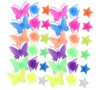 Outanaya 1 Juego Adornos de Radios de Bicicleta para Decoraciones Coloridas para Bicicletas Accesorios de Estrellas y Peces Adornos para Personalizar