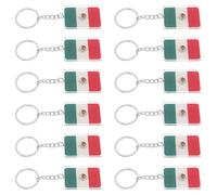 Outanaya 12 Piezas Llavero para Aficionados al Fútbol Resistente a Rayaduras Bandera y Fácil de Identificar Bandera de Acrílico Adecuado para Escolar y Fiesta de Fútbol