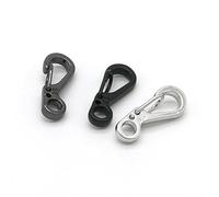 Outanaya 15piezas Mini Mosquetones de Aleación de Aluminio para Mochila y Linterna, Gancho de Bloqueo Resistente sin Bordes Afilados para Equipo de Supervivencia al Aire Color Aleatorio