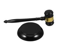 Outanaya 1juego Martillo de Juez de Madera con Bloque de Sonido Mazo para Subastas y Juicios Regalo Práctico para Abogados y Presidentes Diseño Duradero y Acabado Fino