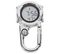 Outanaya 1pieza Reloj Colgante Multifuncional con Brújula y Mosquetón de Metal para Senderismo y Montaña Resistente y Práctico para Actividades al Aire y Equipamiento Táctico
