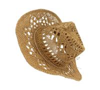 Outanaya 1pieza Sombrero de Paja de ala Ancha para Protección Solar UV Diseño Trenzado Artesanal Ligero y Transpirable para Playa y Actividades al Aire