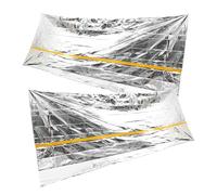 Outanaya 2 Carpas de Emergencia Desechables para Camping, Ligeras y Compactas, Color Plata, Hechas de Pet, Ideales para Situaciones de Supervivencia y Refugio Sos