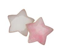 Outanaya 2 piezas Paleta de Mezcla para Manicura Tablero para Coloración de Uñas Herramienta Profesional para Arte de Uñas Colores Rosa Estrella y Transparente para Aficionados y