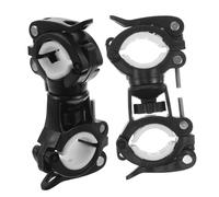 Outanaya 2 Piezas Soporte para Linterna Bicicleta Montaje Giratorio para Manillar Soporte Firme para Luces Delanteras Compatible con Ciclismo de Montaña y Exterior