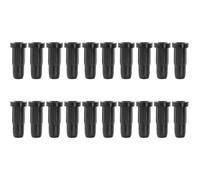 Outanaya 20 Fundas de Plástico Negro para Cubierta del Tope Rueda de Silla, Resistentes al Desgaste y Ajuste para Sillas de Comedor y Cocina