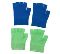 Outanaya 2pares Guantes De Gel Hidratantes Para Manos Protección Spa Para Cuidado Facial Sin Dedos Duraderos y Reutilizables Alivio Para Piel Seca Femenina Único