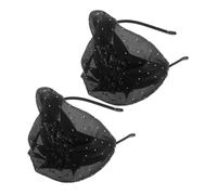 Outanaya 2piezas Tocado De Fiesta De Encaje Para Mujeres Diadema Multifuncional Para Máscaras y Cócteles