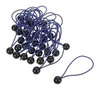 Outanaya 30 Cuerdas Elásticas con Bola de Plástico, Cordones Bungee Ajustables de 15 Cm, Color Azul, para Tiendas de Campaña, Lonas, Trampolines y Uso al Aire Libre, Bandas Elásticas