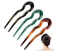 Outanaya 3piezas Horquillas Decorativas Forma u Plateadas Accesorios Cabello Horquillas Francesas