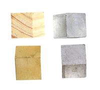 Outanaya 4 Piezas Cubo de Densidad para Experimentos Físicos Bloques de Cobre y Madera, Equipo Educativo para Aulas de Física Almacenamiento Plástico