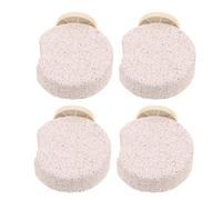 Outanaya 4 Piezas Percha para Loros de Piedra Volcánica Natural Plataforma para Afilar y Estimular Instinto de Masticar en Jaulas de Aves Pequeñas