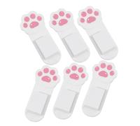 Outanaya 6 piezas Elevador de Tapa Wc Adhesivo Diseño Pata de Gato para Baño Accesorio Portátil para Abrir Tapa sin Contacto y Higiene Familiar