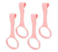 Outanaya Anillas De Dominadas Ñiño y Anillos De Soporte Para Cuna, Niños Pequeños, Color Rosa, Material Duradero, Entrenamiento Para Primeros Pasos, Portátiles, Ejercicio De Autoconfianza, 2 Piezas