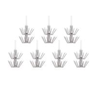 Outanaya Anzuelos Luminosos de Acero Inoxidable 2 para Pesca, Gancho Doble de Pulpo Resistente, 7 Piezas para Pesca Nocturna y Cebo de Calamar