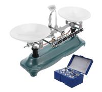 Outanaya Balanza mecánica de 500 g, balanza de platillos para laboratorio, mesa de bandeja con balanza de doble plato, hierro, para física y enseñanza escolar