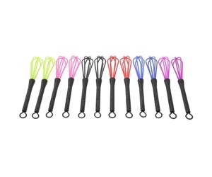 Outanaya Batidor de Tinte para Peluquería 12 Unidades Mezclador Manual Plástico Colores Variados Azul Púrpura Rosa Negro Rojo Verde para Salón y Uso Personal
