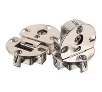 Outanaya Bisagra Abatible de Aleación de Zinc 180 Grados Resorte y Diseño Redondo, Bisagras de Solapa para Puertas de Armario, 2 Piezas, Uso en Muebles y Cocina