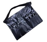 Outanaya Bolsa de Almacenamiento Protege y Organiza de Cuero PU Negro para Brochas de Maquillaje Herramientas para Maquilladores Profesionales en Estudio