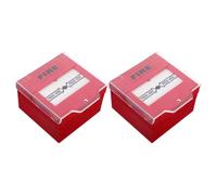 Outanaya Botón de Alarma Manual contra Incendios 2 Piezas Rojo Reinicio Manual Rápido Interruptor de Llamada de Emergencia para Montaje en Pared Compatible Sistemas de Seguridad en