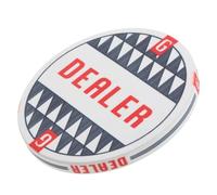 Outanaya Botón de Crupier para Póker 52x5 Mm de Cerámica, Ficha Única para Dealer, Accesorio Resistente y Duradero para Juegos y Mesas de Póker Profesionales