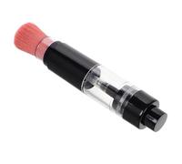 Outanaya Brocha de Maquillaje Recargable Multifuncional para Polvos Sueltos y Base, Color Botón Rosado, Pincel Compacto para Viaje con Dosificación Automática y Protección del Cabezal,