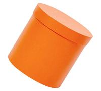 Outanaya Caja Redonda para Flores de Papel Naranja, Cilindro Mini Abrazador, Embalaje Floral Duradero para Bodas y Cumpleaños, Caja Decorativa para Arreglos y Ramos, Obsequio Versátil
