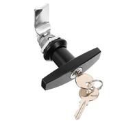 Outanaya Cerradura T Manija para Puerta de Autocaravana Armario y Caja de Herramientas Aleación de Zinc Resistente Color Negro Cierre Seguro para Buzón y Archivador 1 Unidad