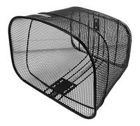 Outanaya Cesta de Bicicleta de Alambre de Metal Negra Cesta Delantera Doble Borde Reforzado Gran Capacidad para Ciclismo para Compras y Transporte Soporte para Manillar Resistente