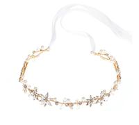 Outanaya Cinturón de Cintura para Boda con Perlas y Pedrería Cinturón con Cinta de Raso para Novia y Pulsera de Moda Accesorios Elegantes para Ceremonia y Fiesta