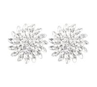 Outanaya Clips para Zapatos Mujer Diseño de Girasol, Hebillas Desmontables de Aleación Plata para Botas y Zapatos en Bodas y Fiestas, 1 Par
