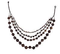 Outanaya Collar Retro de Cuentas de Madera y Concha de, Pieza Única Artesanal para Mujer, Estilo Vintage y Llamativo Adecuado Playa
