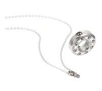 Outanaya Collar Urna para Mascotas Acero de Titanio Colgante para Cenizas de Perro y Gato, Soporte para Cenizas de Hueso, Colgante Memorial de Mascotas, Joya Cadena Plata para Recuerdo