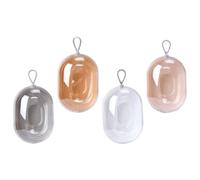 Outanaya Contenedor de Esponjas Cosméticas Pp 4 Piezas para Maquillaje Diseño Elegante y Portátil, Protege y Organiza Borlas para Uso Diario