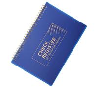 Outanaya Cuaderno En Blanco Chequera Ahorros Y Débito Seguimiento De Transacciones Libro Mayor Espiral Páginas De Registro Profesionales Registros Bancarios Y De Tarjetas Grandes