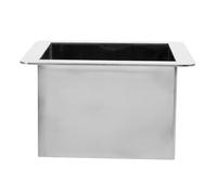 Outanaya Cubo de Basura Empotrado para Encimera de Cocina y Baño Acero Inoxidable Resistente Tapa Integrada Ojal Cuadrado Conducto de Basura Funcional para Comedor y Oficina Diseño