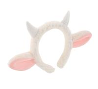 Outanaya Diadema de Orejas de Cordero de Peluche en Color Claro, Diadema para Adulto, Banda de Cabello Suave y Cómoda, Accesorio Versátil para Fiestas, Cosplay y Uso Diario