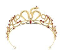 Outanaya Diadema de Serpiente Medusa Bicolor Dorada Gemas de Imitación, Tocado de Princesa para Bodas y Fiestas de Cumpleaños, Accesorio para Disfraz y Eventos Obsequios