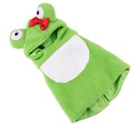 Outanaya Disfraz de Loro para Pájaros Pequeños Sudadera Capucha de Vellón Polar Verde Talla M Ropa Abrigada para Mascotas Cosplay Fiesta Invierno