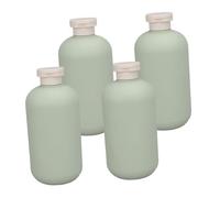 Outanaya Dispensador de Jabón Líquido para Manos y Champú 4 Unidades 500 Ml Formato Compacto Color Verde Aguacate para Baño y Viaje Reutilizable Práctico y Fácil de Limpiar