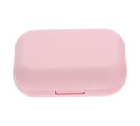 Outanaya Estuche para Lentes de Contacto Doble Tamaño Pequeño, Caja Portátil Color Rosa Mate, Soporte para Lentes de Contacto y Contenedor de Almacenamiento Práctico para Uso al Aire Libre