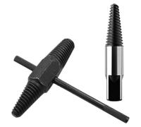 Outanaya Extractor de Tornillos de Agua Doble Cabeza, Herramienta Manual para Sacar Tornillos Pelados de 1/2 Pulgada, Kit Metálico Resistente para Fontanería, Extracción Rápida