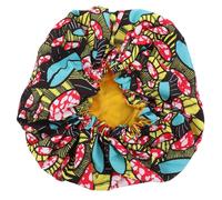 Outanaya Gorro de Satén Ajustable para Dormir, Doble Capa Elástico, Color Amarillo Ovalado, Protector Anticaída para Cabello Largo y Maquillaje, Cómodo para Mujeres y Cuidado del Cabello