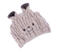 Outanaya Gorro De Secado Rápido Cabello Infantil 1 Unidad Tamaño Pequeño Absorvente Toalla Para Bebés y Niños Uso Baño y Ducha Color Crema Sonrisa