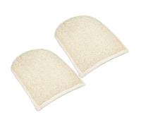 Outanaya Guantes Exfoliantes de Lufa para Baño 2 Piezas, Manopla Doble Cara Natural, Textura Fina para Exfoliación Profunda y Eliminación de Impurezas, Ideales para Ducha y Cuidado