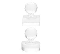 Outanaya Herramienta de Estampado para Sombras de Ojos 2 Piezas, Moldes Cuadrados y Redondos de Cristal, Accesorio para Prensar Rubor, Cejas E Iluminador, Portátil y Versátil