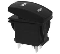 Outanaya Interruptor Iluminado de Bocina para Barco Marino, Diseño Tipo Rocker, Material Plástico Resistente y Palanca de Reseteo Funcional para Uso Náutico