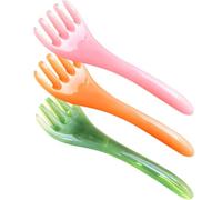 Outanaya Juego de 3 Peines de Masaje Cuero Cabelludo Resina Diseño de 5 Dedos Colores Verde Amarillo y Rosa Masaje Relajante para Cabeza Cuello y Espalda Peine de Dientes Anchos