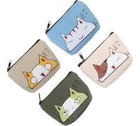 Outanaya Juego de 4 Monederos para Niña Diseño Creativo en Tela Oxford, Capacidad Moderada para Almacenar Pequeñas Cosas, Ideales para Citas y Compras Varios Estilos